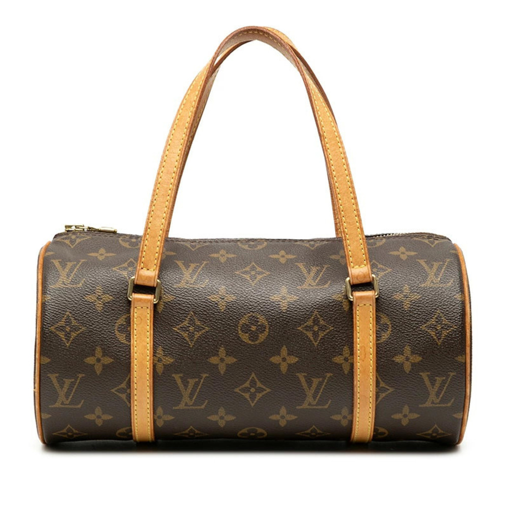 Louis Vuitton Monogram Papillon Handbag Brown Leather